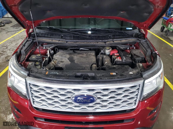 2017 Ford Explorer Platinum with VIN 1FM5K8HT8HGE23534, listed as a Copart auction lot 51412075 with 127,911 mi miles and Salvage Title. Bid and sale history available at carsss.com. Image 12.