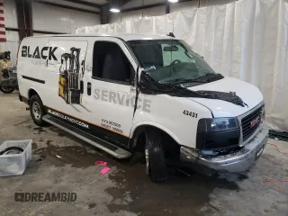 2020 GMC Savana Cargo with VIN 1GTW7AFG1L1220424, listed as a Copart auction lot 43841725 with 79,099 mi miles and Salvage Title. Bid and sale history available at carsss.com. Image 4.