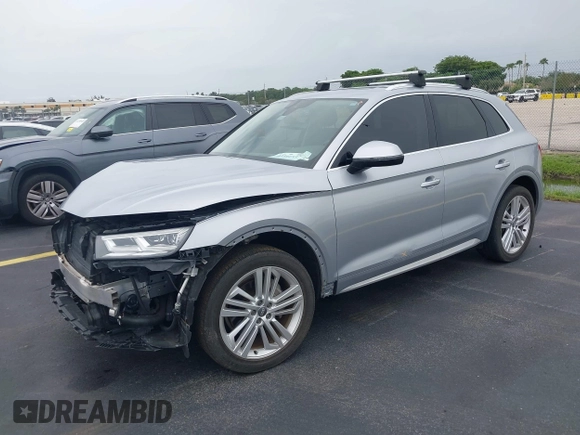 2019 Audi Q5 Premium Plus z VIN WA1BNAFY5K2084220, wystawiony jako IAAI lot #42391537 z przebiegiem 36 143 mil mil oraz . Historia ofert i sprzedaży dostępna na DreamBid. Obrazek 2.