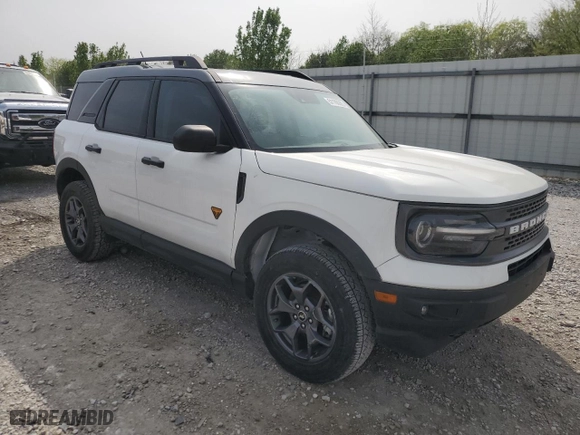 2021 Ford Bronco Sport Badlands with VIN 3FMCR9D93MRA64986, listed as a Copart auction lot 51168285 with 18,460 mi miles and Salvage Title. Bid and sale history available at carsss.com. Image 4.