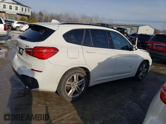 2017 BMW X1 xDrive28i with VIN WBXHT3C3XH5F77236, listed as a Copart auction lot 46406215 with 156,446 mi miles and Salvage Title. Bid and sale history available at DreamBid. Image 3.
