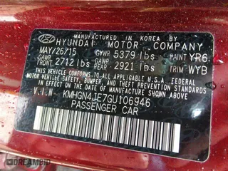 2016 Hyundai Genesis 3.8L with VIN KMHGN4JE7GU106946, listed as a IAAI auction lot 40809364 with 91,788 mi miles. Bid and sale history available at carsss.com. Image 9.