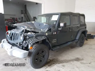 2017 Jeep Wrangler Unlimited Sport with VIN 1C4BJWDG3HL503676, listed as a IAAI auction lot 41953232 with 94,819 mi miles. Bid and sale history available at carsss.com. Image 19.
