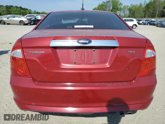 2010 Ford Fusion SEL with VIN 3FAHP0JA2AR222374, listed as a Copart auction lot 53811025 with 221,593 mi miles and Clean Title. Bid and sale history available at DreamBid. Image 6.