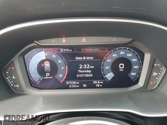 2020 Audi Q3 S line Premium with VIN WA1DECF38L1076385, listed as a Copart auction lot 47289355 with 67,536 mi miles and Non repairable. Bid and sale history available at DreamBid. Image 9.