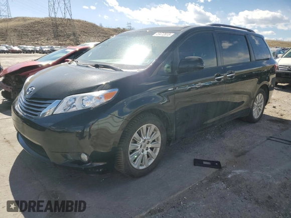 2016 Toyota Sienna Ltd with VIN 5TDDK3DC2GS131083, listed as a Copart auction lot 49472815 with 70,767 mi miles and Salvage Title. Bid and sale history available at carsss.com. Image 1.