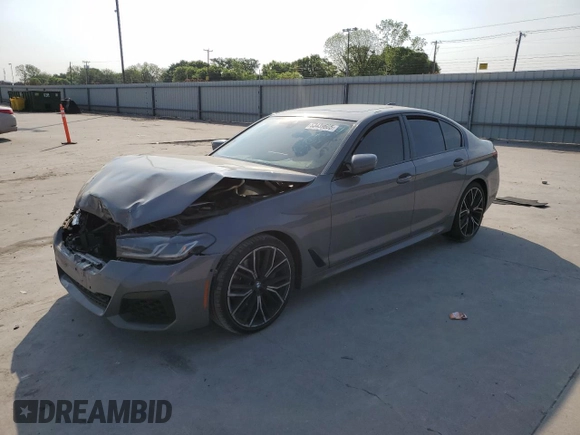 2021 BMW 5 Series 540i с VIN WBA53BJ05MWX04251, выставлен на аукционе Copart как лот 53439605 с пробегом Не указан миль и Списание • Salvage title. История ставок и продаж доступна на DreamBid. Изображение 1.