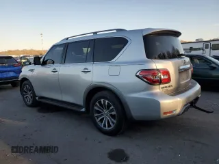 2019 Nissan Armada SV with VIN JN8AY2NC1K9585637, listed as a Copart auction lot 81100094 with 76,843 mi miles and Salvage Title. Bid and sale history available at carsss.com. Image 2.