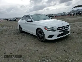 2021 Mercedes-Benz C 300 with VIN W1KWF8DB9MR650682, listed as a Copart auction lot 48050195 with 24,956 mi miles and Salvage title. Bid and sale history available at DreamBid. Image 11.