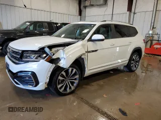 2021 Volkswagen Atlas SEL R-Line with VIN 1V2SR2CA9MC556499, listed as a Copart auction lot 44033995 with 55,061 mi miles and Salvage title. Bid and sale history available at DreamBid. Image 1.