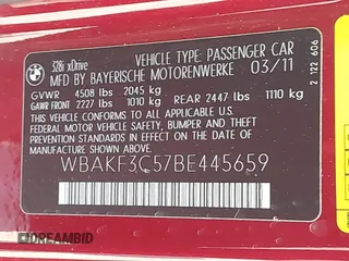 2011 BMW 3 Series 328i xDrive z VIN WBAKF3C57BE445659, wystawiony jako IAAI lot #42160531 z przebiegiem 100 686 mil mil oraz . Historia ofert i sprzedaży dostępna na DreamBid. Obrazek 9.