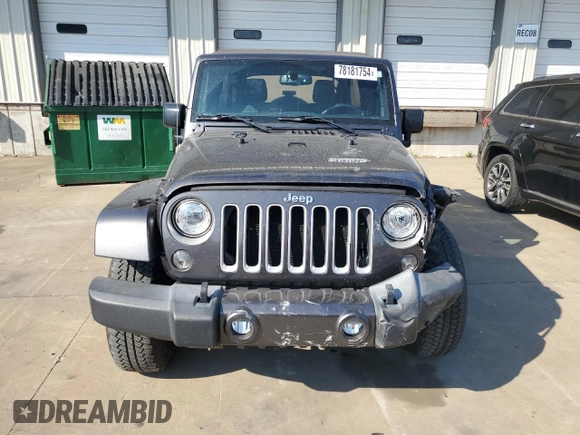 2017 Jeep Wrangler Unlimited 75th Anniversary z VIN 1C4BJWEG6HL543636, wystawiony jako Copart lot #78181754 z przebiegiem 152 110 mil mil oraz Szkody całkowita. Historia ofert i sprzedaży dostępna na DreamBid. Obrazek 5.
