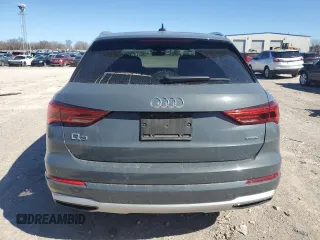 2020 Audi Q3 Premium Plus with VIN WA1BECF36L1121959, listed as a Copart auction lot 47744075 with 56,162 mi miles and Salvage Title. Bid and sale history available at carsss.com. Image 6.