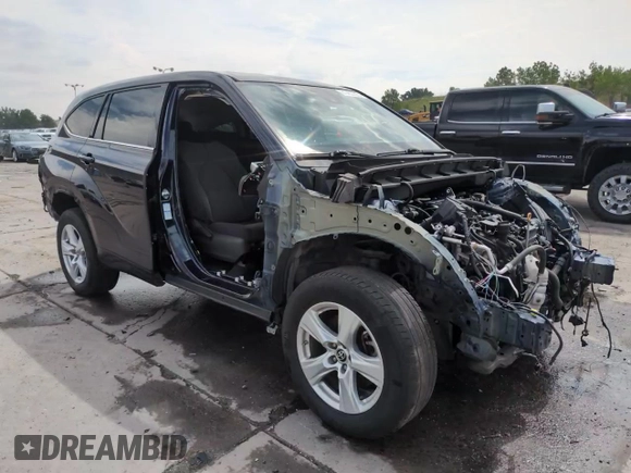 2022 Toyota Highlander LE with VIN 5TDBZRBH6NS574953, listed as a Copart auction lot 61463305 with Not provided miles and Salvage title. Bid and sale history available at DreamBid. Image 14.