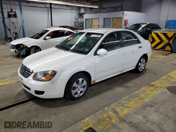 2009 Kia Spectra EX with VIN KNAFE221495654137, listed as a Copart auction lot 55777665 with 187,453 mi miles and Clean Title. Bid and sale history available at DreamBid. Image 1.