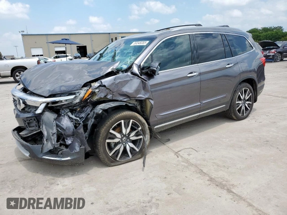2021 Honda Pilot Elite with VIN 5FNYF6H09MB051707, listed as a Copart auction lot 59348355 with 100,000 mi miles and Salvage title. Bid and sale history available at DreamBid. Image 1.