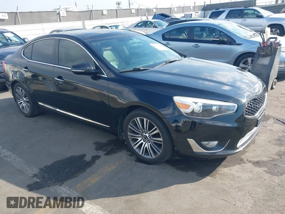 2014 Kia Cadenza Premium with VIN KNALN4D71E5130633, listed as a IAAI auction lot 41467874 with 105,278 mi miles. Bid and sale history available at carsss.com. Image 1.