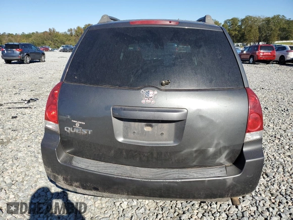 2006 Nissan Quest with VIN 5N1BV28U46N121053, listed as a Copart auction lot 82080434 with 168,902 mi miles and Salvage Title. Bid and sale history available at carsss.com. Image 6.