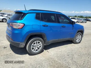 2018 Jeep Compass Sport with VIN 3C4NJDAB7JT373681, listed as a Copart auction lot 58225285 with 95,542 mi miles and Salvage title. Bid and sale history available at DreamBid. Image 3.
