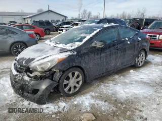 2012 Hyundai Elantra Limited with VIN KMHDH4AE3CU260221, listed as a Copart auction lot 87589995 with 89,979 mi miles and Salvage Title. Bid and sale history available at carsss.com. Image 1.