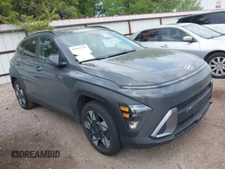 2025 Hyundai Kona SEL with VIN KM8HB3AB3SU246630, listed as a IAAI auction lot 41921755 with 4,966 mi miles. Bid and sale history available at carsss.com. Image 1.