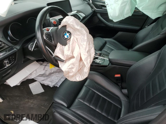 2020 BMW X3 M Competition with VIN 5YMTS0C09L9C08424, listed as a Copart auction lot 67135334 with 0 mi miles and Salvage Title. Bid and sale history available at carsss.com. Image 7.