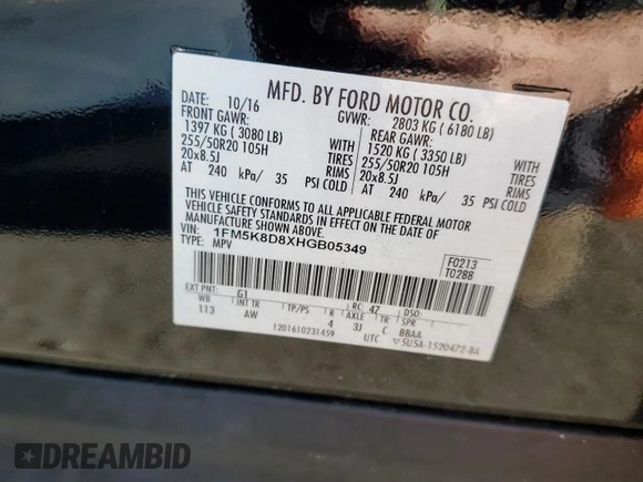 2017 Ford Explorer XLT z VIN 1FM5K8D8XHGB05349, wystawiony jako Copart lot #55951425 z przebiegiem 110 375 mil mil oraz Szkoda całkowita • Salvage title. Historia ofert i sprzedaży dostępna na DreamBid. Obrazek 13.