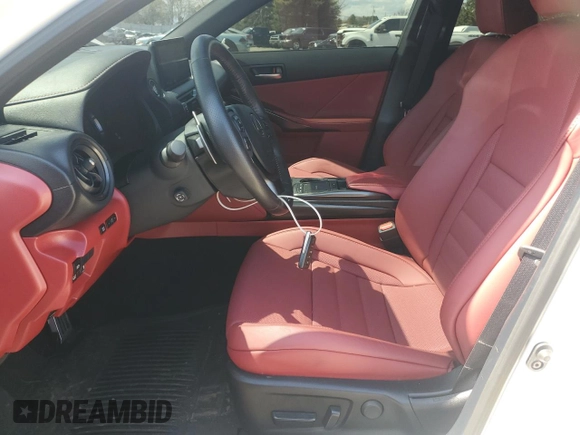 2023 Lexus IS 500 F Sport Performance with VIN JTHAP1D25P5003652, listed as a Copart auction lot 53134665 with 17,844 mi miles and Salvage title. Bid and sale history available at DreamBid. Image 7.