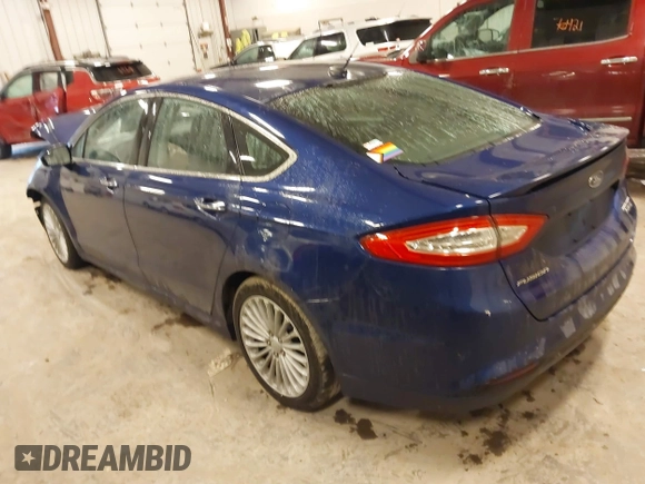 2013 Ford Fusion Titanium Hybrid with VIN 3FA6P0RU9DR320909, listed as a IAAI auction lot 41477530 with 108,153 mi miles. Bid and sale history available at carsss.com. Image 3.