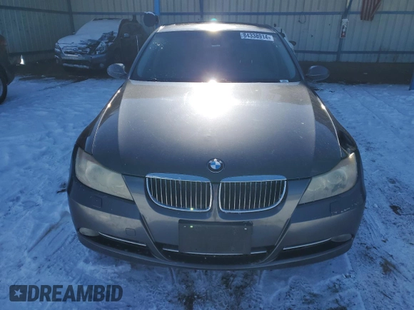 2007 BMW 3 Series 335xi with VIN WBAVD53597A006802, listed as a Copart auction lot 84338914 with 166,376 mi miles and Clean Title. Bid and sale history available at carsss.com. Image 5.