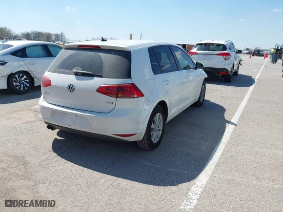 2015 Volkswagen Golf TSI SEL with VIN 3VW217AU9FM010318, listed as a IAAI auction lot 41895333 with 1 mi miles. Bid and sale history available at carsss.com. Image 4.