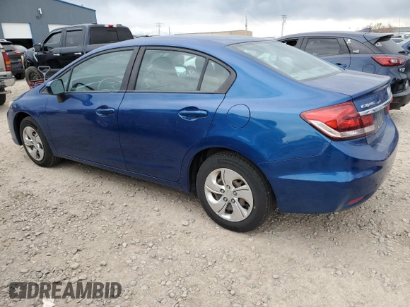 2014 Honda Civic Sedan LX with VIN 19XFB2F51EE008366, listed as a Copart auction lot 54518695 with 170,628 mi miles and Clean Title. Bid and sale history available at carsss.com. Image 2.