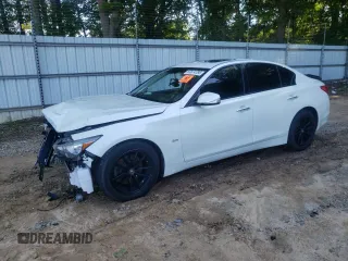2017 Infiniti Q50 Premium z VIN JN1EV7AR2HM830404, wystawiony jako Copart lot #57874785 z przebiegiem 104 369 mil mil oraz Szkoda całkowita • Salvage title. Historia ofert i sprzedaży dostępna na DreamBid. Obrazek 1.