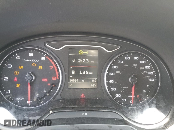 2016 Audi A3 z VIN WAUG7GFF3G1058197, wystawiony jako Copart lot #57542724 z przebiegiem 86 684 mil mil oraz Szkoda całkowita • Salvage title. Historia ofert i sprzedaży dostępna na DreamBid. Obrazek 9.
