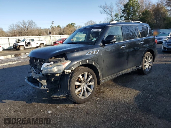 2013 Infiniti QX56 with VIN JN8AZ2NF2D9530334, listed as a Copart auction lot 43047735 with 165,203 mi miles and Salvage title. Bid and sale history available at DreamBid. Image 1.