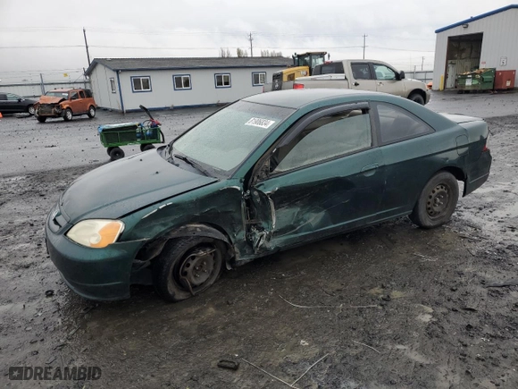 2002 Honda Civic LX with VIN 1HGEM21502L045829, listed as a Copart auction lot 81906834 with 269,548 mi miles and Salvage Title. Bid and sale history available at carsss.com. Image 1.