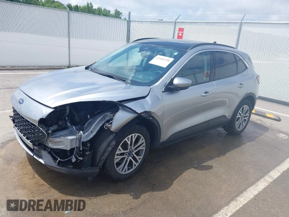 2021 Ford Escape SEL with VIN 1FMCU0H6XMUB20523, listed as a IAAI auction lot 42446320 with 37,681 mi miles and . Bid and sale history available at DreamBid. Image 2.
