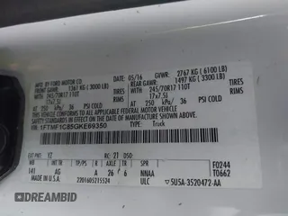 2016 Ford F-150 XL with VIN 1FTMF1C85GKE69350, listed as a IAAI auction lot 41690906 with 162,338 mi miles. Bid and sale history available at carsss.com. Image 9.