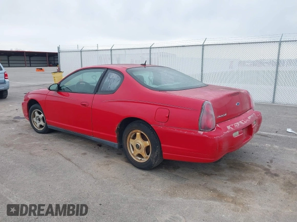 2005 Chevrolet Monte Carlo LS with VIN 2G1WW12E959167244, listed as a IAAI auction lot 41988348 with 1 mi miles. Bid and sale history available at carsss.com. Image 3.