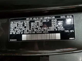 2020 Volvo XC90 Inscription with VIN YV4A22PL4L1531367, listed as a Copart auction lot 85171824 with 83,382 mi miles and Salvage Title. Bid and sale history available at carsss.com. Image 16.