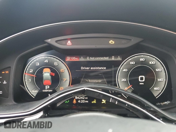 2020 Audi Q7 Premium Plus with VIN WA1LXAF77LD003374, listed as a Copart auction lot 44111945 with 84,242 mi miles and Salvage Title. Bid and sale history available at carsss.com. Image 9.