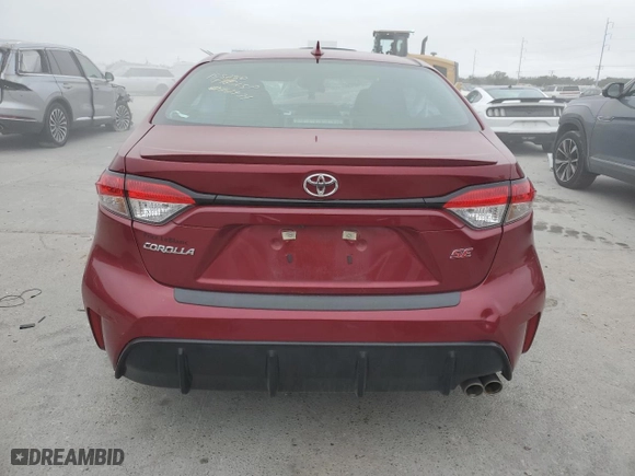 2024 Toyota Corolla SE with VIN 5YFP4MCEXRP179622, listed as a Copart auction lot 85595044 with 15,821 mi miles and Salvage Title. Bid and sale history available at carsss.com. Image 6.