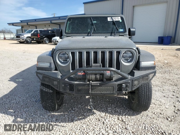 2020 Jeep Wrangler Unlimited Sahara with VIN 1C4HJXEM1LW325049, listed as a Copart auction lot 48429215 with 53,186 mi miles and Salvage Title. Bid and sale history available at carsss.com. Image 5.