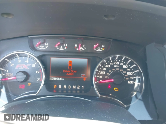 2012 Ford F-150 XL with VIN 1FTFW1CT6CFC16540, listed as a IAAI auction lot 41596952 with 76,698 mi miles. Bid and sale history available at carsss.com. Image 7.