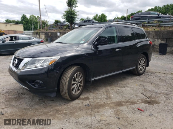 2016 Nissan Pathfinder S with VIN 5N1AR2MM9GC607201, listed as a Copart auction lot 58304914 with 132,695 mi miles and Salvage Title. Bid and sale history available at carsss.com. Image 1.