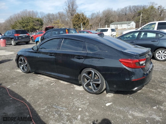 2018 Honda Accord Sedan Sport 1.5T with VIN 1HGCV1F37JA217418, listed as a Copart auction lot 46510505 with 92,022 mi miles and Salvage Title. Bid and sale history available at carsss.com. Image 2.