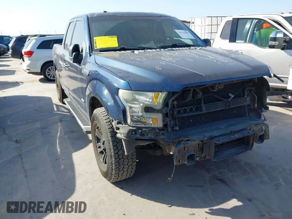 2015 Ford F-150 XL with VIN 1FTEX1CP0FKE14845, listed as a IAAI auction lot 42013909 with 162,644 mi miles. Bid and sale history available at carsss.com. Image 1.