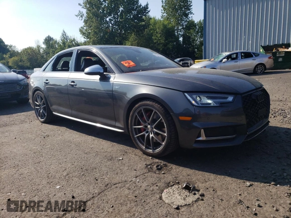 2018 Audi S4 Premium Plus with VIN WAUB4AF44JA019933, listed as a Copart auction lot 65963144 with 45,694 mi miles and Salvage Title. Bid and sale history available at carsss.com. Image 4.