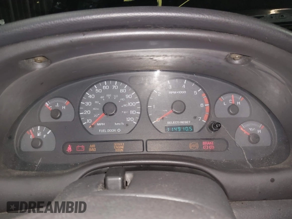 2000 Ford Mustang with VIN 1FAFP4448YF214730, listed as a IAAI auction lot 41467473 with 114,910 mi miles. Bid and sale history available at carsss.com. Image 7.