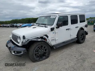 2024 Jeep Wrangler Sahara with VIN 1C4RJXP63RW321905, listed as a Copart auction lot 55612805 with 6,863 mi miles and Salvage title. Bid and sale history available at DreamBid. Image 1.